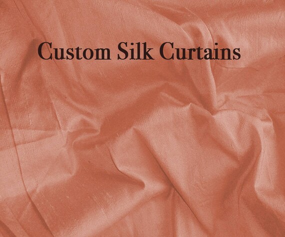 Custom Curtain Panel Pure Silk Drapes Window Treatment Etsy