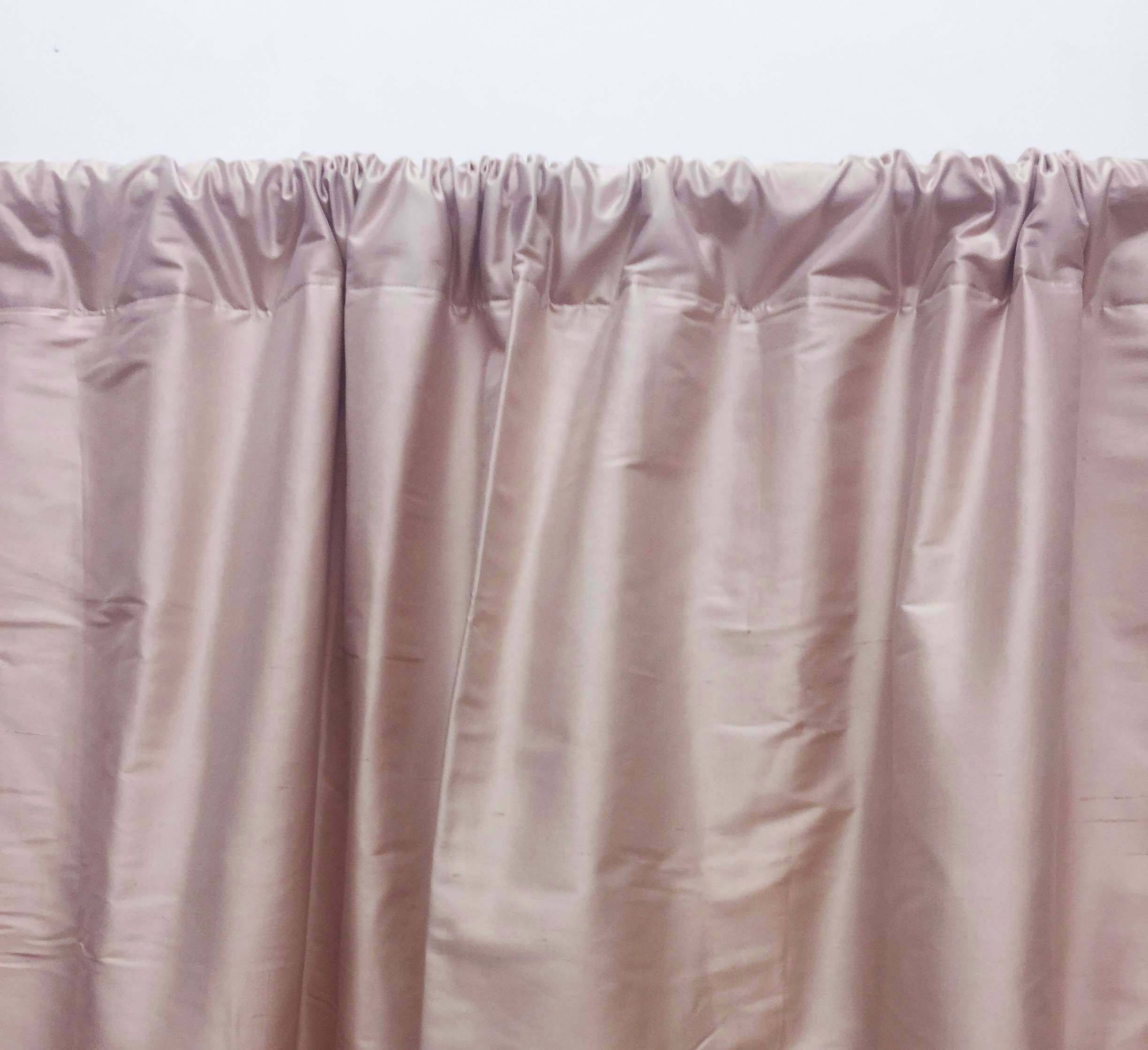 Blush Pink Curtains Silk Curtains Dupioni Silk Dusty Rose Etsy