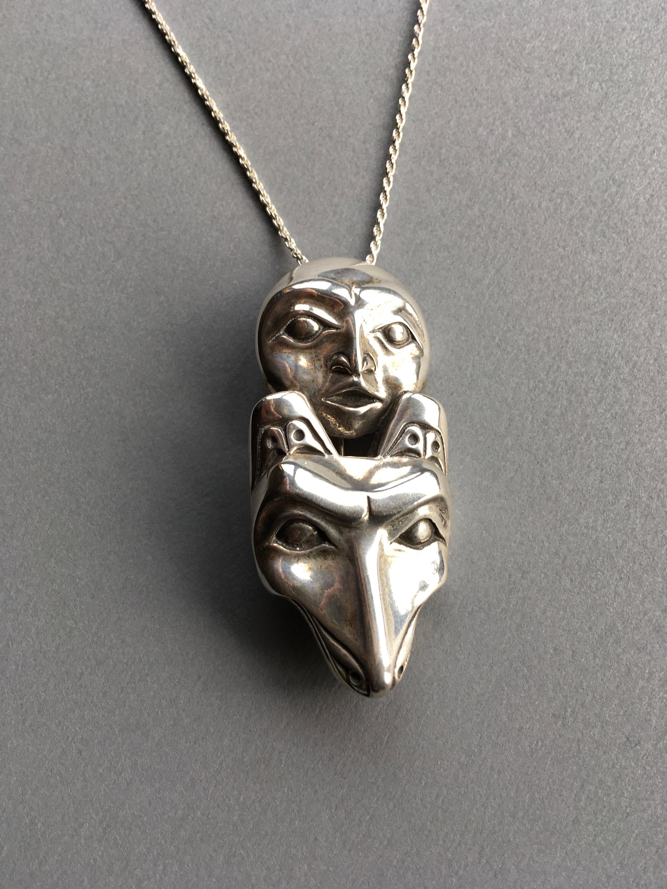 Debi Knight Kennedy Silver Wolf Necklace