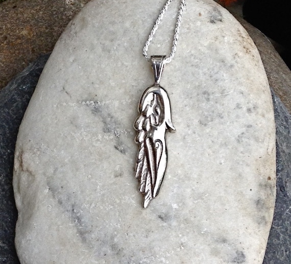 Alaskan Native Style Silver Raven Necklace, cast in reclaimed silver, on 18" sterling rope chain