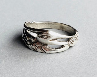 Heron Ring, Alaskan Heron Ring, Silver Heron Ring, Heron Jewelry, Great Blue Heron, Made In Alaska, Heron Totem, Heron Talisman