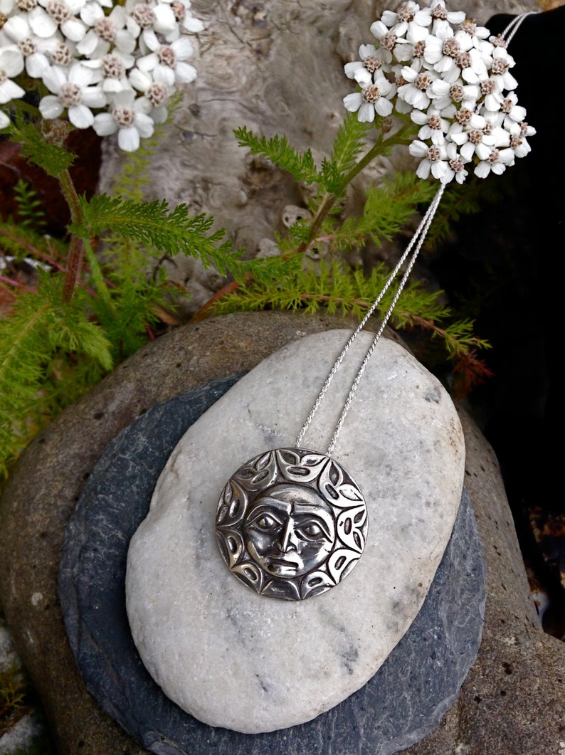 Silver Solstice Sterling Silver Alaskan Midnight Sun Necklace Brooch: Reclaimed Silver ...