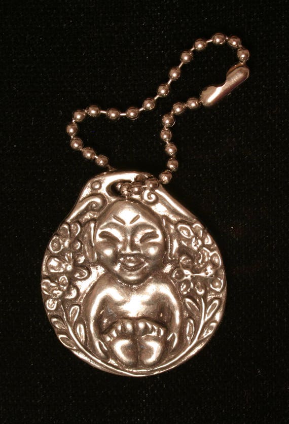 Alaskan Billiken, Billiken, Lucky Billiken, Pewter charm, Made in Alaska, Good luck charm, Lucky Charm, Forget me not charm, Key chain