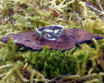 Alaskan Silver Waves Ring great nautical gift for an ocean loving friend, cast in eco-friendly recycled sterling silver