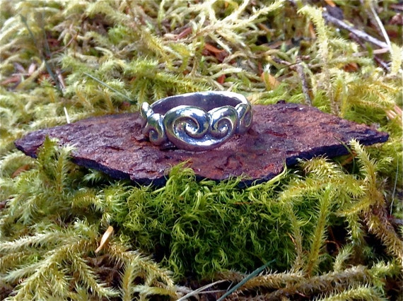 Alaskan Silver Waves Ring great nautical gift for an ocean loving friend, cast in eco-friendly recycled sterling silver