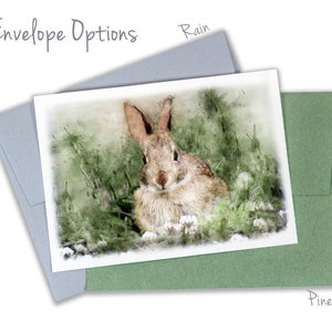 Set of Easter Watercolor Bunny Cards Easter Card, Watercolor Rabbit Cards, Watercolor Note Cards, Rabbit Note Cards, Blank cards image 2