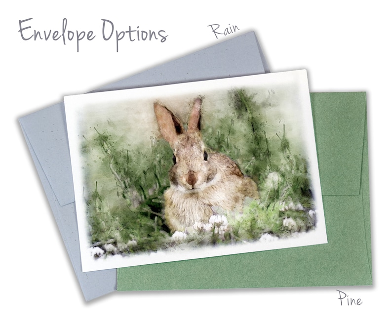 Set of Easter Watercolor Bunny Cards Easter Card, Watercolor Rabbit Cards, Watercolor Note Cards, Rabbit Note Cards, Blank cards image 2