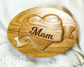 Beautifully Carved Mother's Day Jewelry Box | Gift for Mom, Small Dresser Box for Mom - Box 2