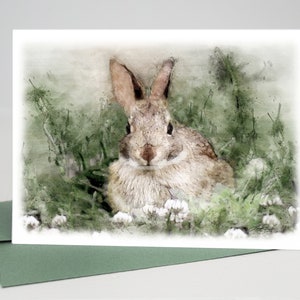 Set of Easter Watercolor Bunny Cards | Easter Card, Watercolor Rabbit Cards, Watercolor Note Cards, Rabbit Note Cards, Blank cards