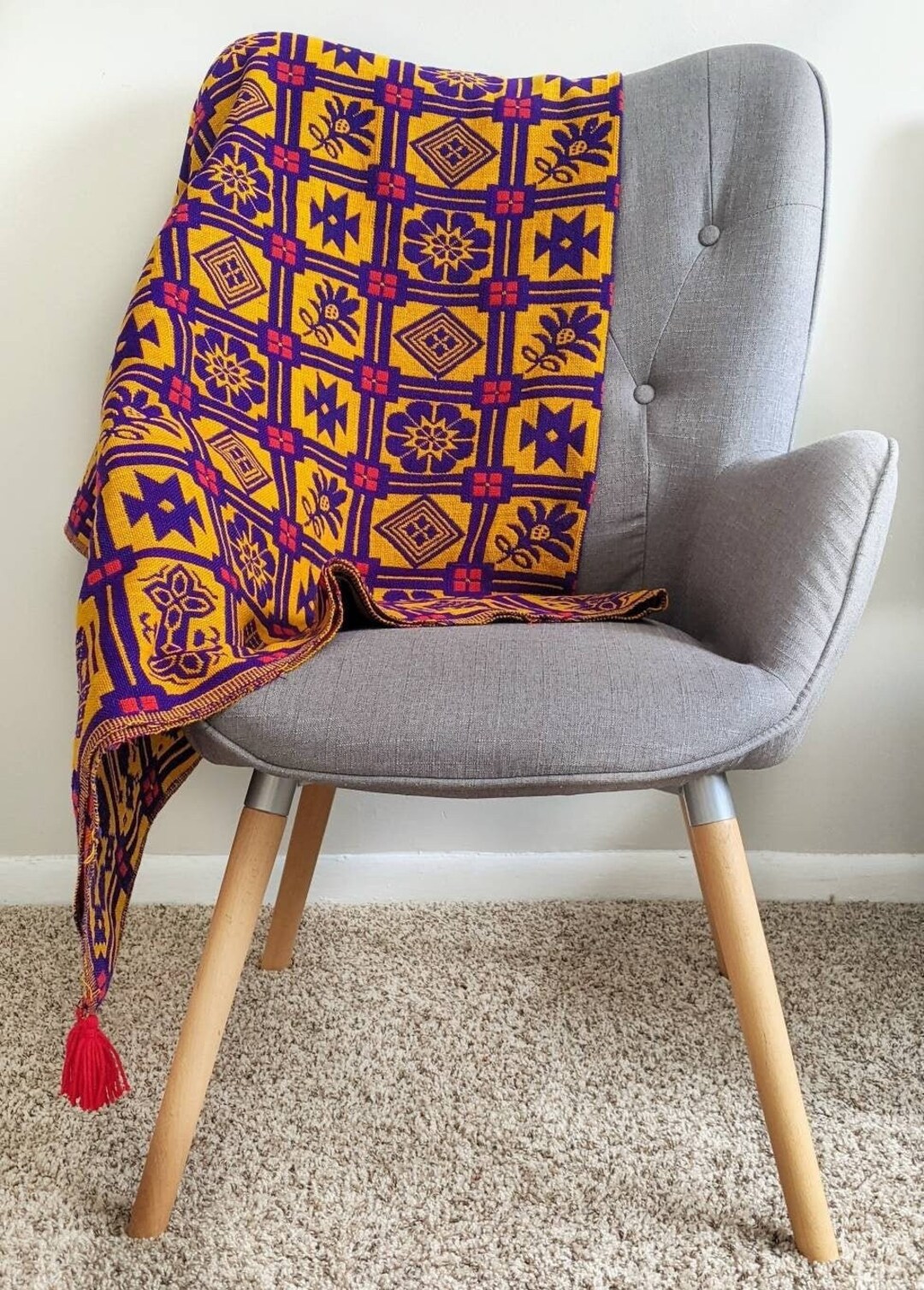 Hand Woven Blanket Throw, House Decor Living Room, Boho Throws and