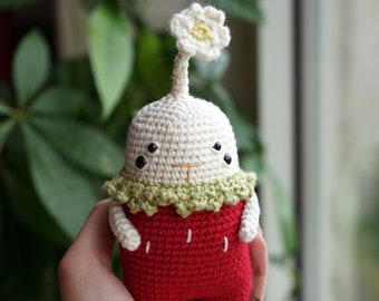 Strawberry Sprite Crochet Pattern - Cute Amigurumi Doll - Fantasy Nature