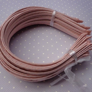SALE--20 pcs 5mm  Korea Pink Satin Headbands