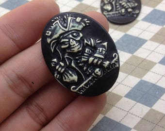 10psc 30x40mm Resin Cameo Pendant Cameo Skull Cameo Choose,Resin Skull Pirate