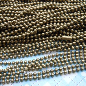 SALE--50 pcs Antique Bronze Ball Chain Necklaces - 27inch, 1.5mm