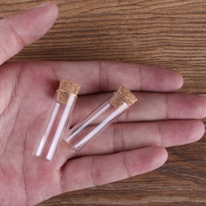 Mini Glass Bottles 2.5ml 13x40mm Small Glass Bottles With Clear Cork Stopper Tiny Vials Jars Containers