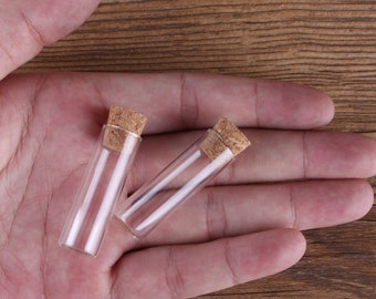 Mini Glass Bottles 2.5ml 13x40mm Small Glass Bottles With Clear Cork Stopper Tiny Vials Jars Containers