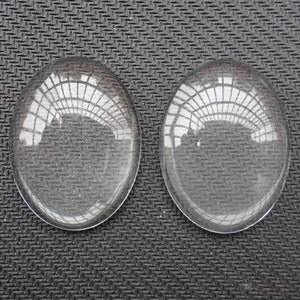 10st van kristalglas Dome ovale Cameo Cabochon 30x40mm