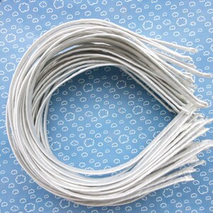 SALE--20 pcs White Satin Headbands-- 5mm Wide