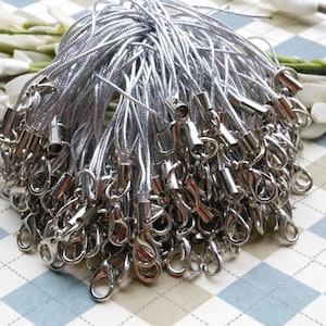 50pcs 7cm Cell phone straps with white k lobster clasp. Give cell phones some charm. Low shipping cost