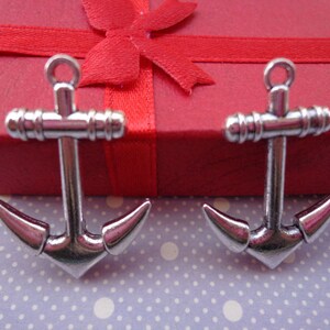 20pcs Antique Silver Anchor Pendant Charm Pendants 20mmx30mm