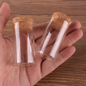 Mini Glass Bottles 20ml 27*50mm Small Glass Bottles with Cork Stopper Empty Spice Bottles Jars Gift Crafts Vials
