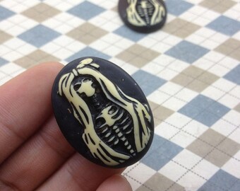 10psc 30x40mm Cameo Skull Cameo Choose,Resin Skull，