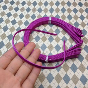 20pcs Purple Satin Headbands--5mm Wide