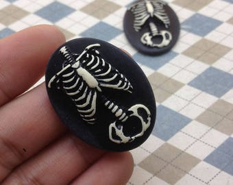 10psc 30x40mm Cameo Skull Cameo Choose,Resin Skull，