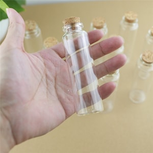 Mini Glass Bottles 55ml 30*110mm Storage Glass Bottles With Cork Stopper Crafts Jars Mini Transparent Empty Glass Bottles Gift