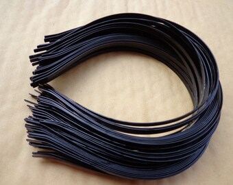 100pcs 4mm Metal Headbands black color with bent end diy headband