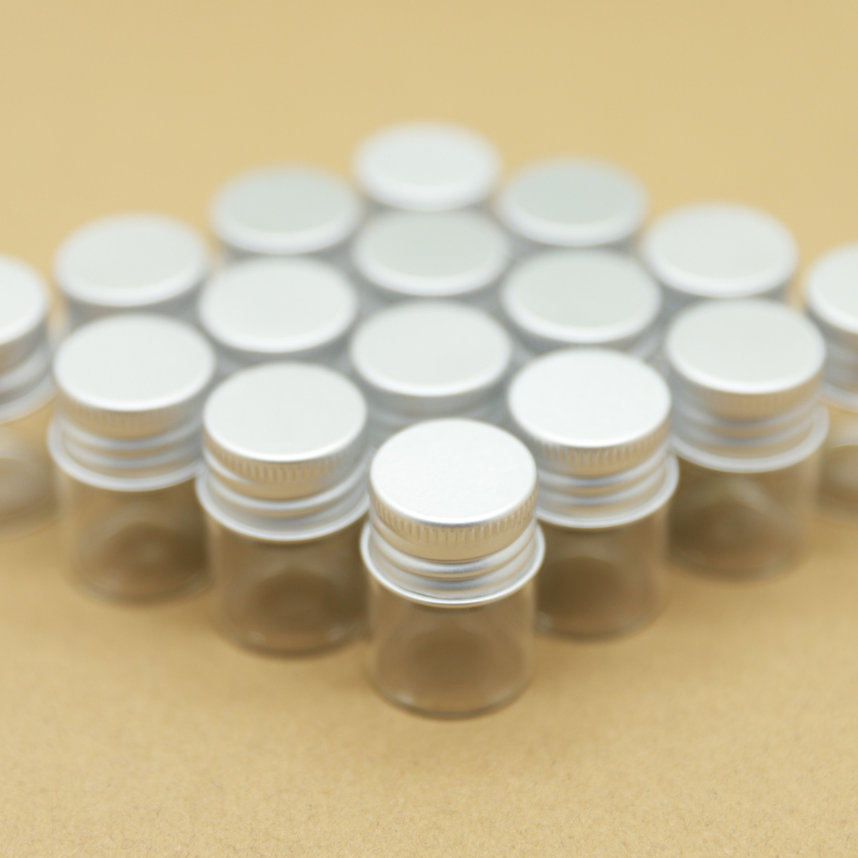 12 Pieces 30*40mm 15ml Small Glass Bottle Aluminum Caps Test Tube