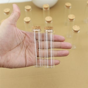 20ml 22*80mm garrafas de vidro de armazenamento com rolha de cortiça artesanato frascos mini garrafas de vidro vazias transparentes presente