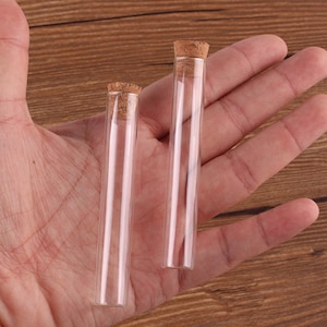 Mini Glass Bottles 4ml 10*75mm Small Glass Bottles with Cork Stopper Empty Spice Bottles Jars Gift Crafts Vials