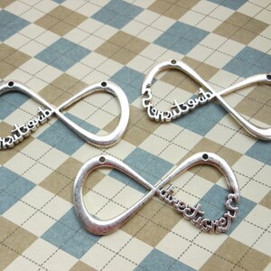 10 pcs Antique silver big Infinity 8 Bracelet Connectors Pendant ,pendant findings Big Figure 8 Charms 29mmx59mm