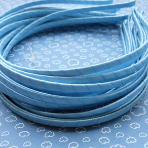 SALE--20 pcs  5mm Wide Blue Satin Headbands