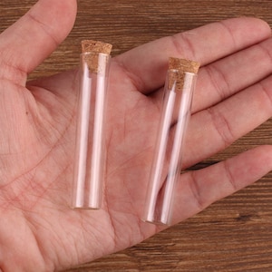 Mini Glass Bottles 4ml 12*60mm Small Glass Bottles with Cork Stopper Empty Spice Bottles Jars Gift Crafts Vials