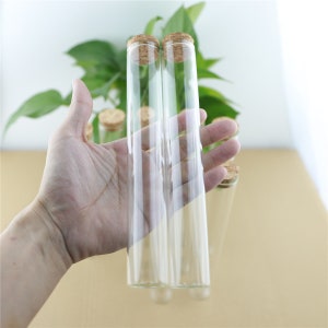 Mini garrafas de vidro 110ml 30*200mm, garrafas de vidro de armazenamento com rolha de cortiça, frascos de artesanato, mini garrafas de vidro vazias transparentes para presente