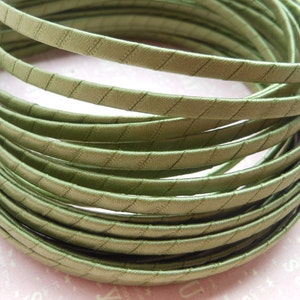 20 pcs 5mm Wide Army green Satin Covered Headband 5mm Wide