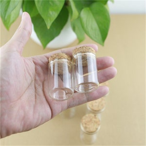 Mini garrafas de vidro 15ml 30*40mm, garrafas de vidro de armazenamento com rolha de cortiça, frascos de artesanato, mini garrafas de vidro vazias transparentes para presente