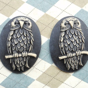 10psc 30x40mm Cameo owl Cameo Choose,Resin owl