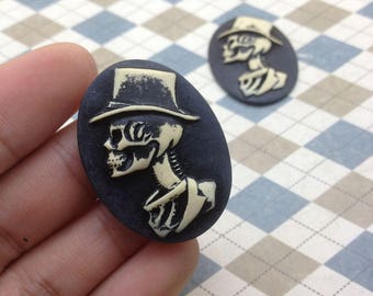 10psc 30x40mm Resin Cameo Pendant Cameo Skull Cameo Choose,Resin Skull，