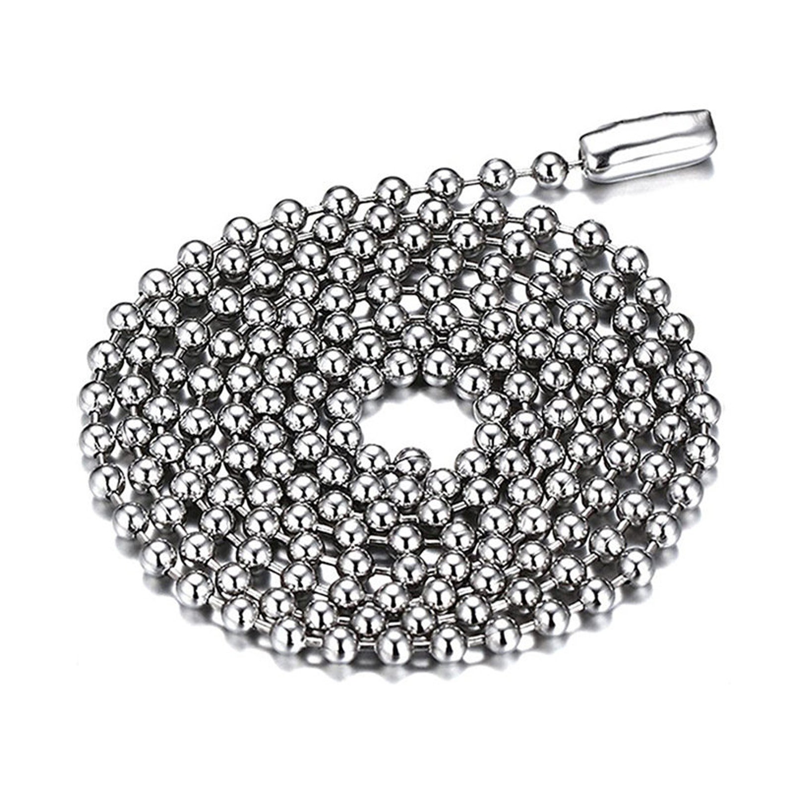 1.5 2.0 2.4mm Stainless Steel Ball Chain Necklace Stainless Etsy