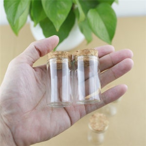 Mini garrafas de vidro 20ml 30*50mm, garrafas de vidro de armazenamento com rolha de cortiça, frascos de artesanato, mini garrafas de vidro vazias transparentes para presente