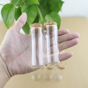 Mini Glass Bottles 50ml 30*100mm Storage Glass Bottles With Cork Stopper Crafts Jars Mini Transparent Empty Glass Bottles Gift