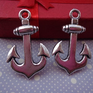 20Pcs Antique Silver Anchor Charm. Anchor Pendant .Anchor Connector.20mmx33mm