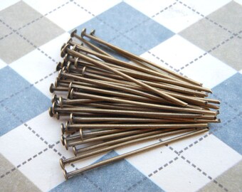 500 pcs of Antique Bronze Head Pins 28mm