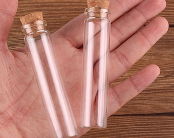 13ml 18x80x12.5mm Mini Glass Bottles With Cork Stopper Tiny Vials Jars Containers Message Wedding Jewelry Favor Bottles