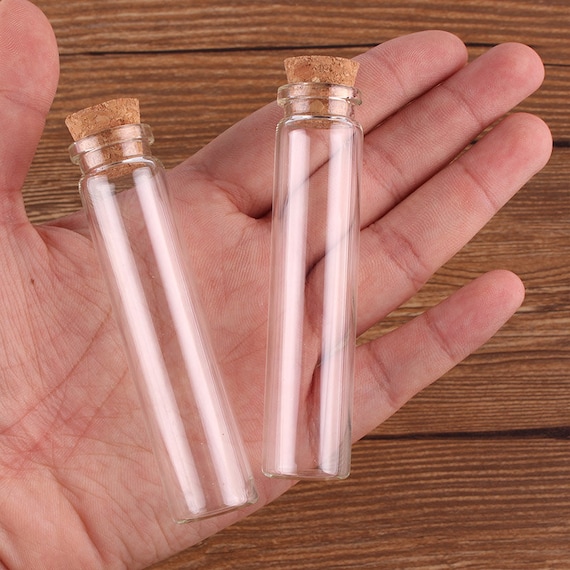 Lote De 100 Viales De Vidrio De 2ml Con Tapón De Corcho - Frascos Muestras Transparentes, Perfectos Para Laboratorio O Joyería