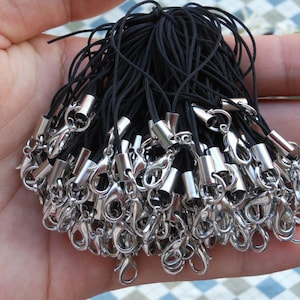 50pcs Cell phone straps with white k lobster clasp included. 7cm  long.Mobile phone line,Give cell phones some charm. Low shipping cost