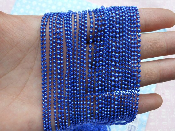 2.0 mm Royal Blue Ball Chain Necklaces Dog tag chain SALE--20 pcs 27inch 2.0 mm Royal Blue Ball Chain Necklaces Dog tag chain SALE--20 pcs 27inch